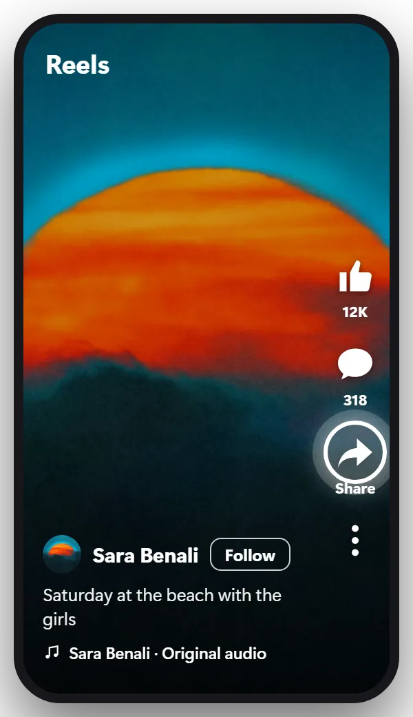 How to find a song from a Facebook video, step 1: Tap Share