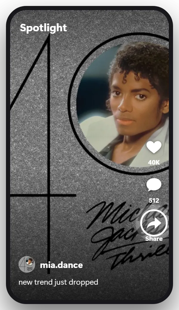 How to find a song from Snapchat, step 1: Tap Share on the Spotlight video