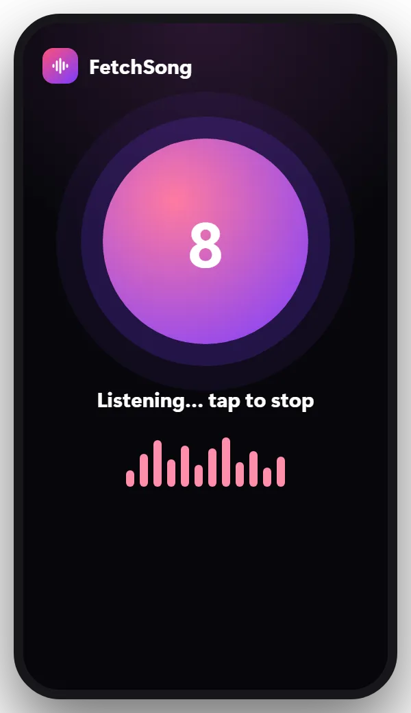 How to find a song by sound, step 2: Hold your phone near the music